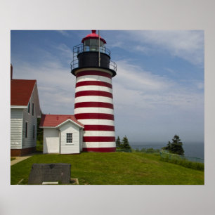 Affiches Le parc d'État du phare de West Quoddy Head est le