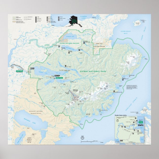 Affiches Le Parc national de Katmai (Devant)