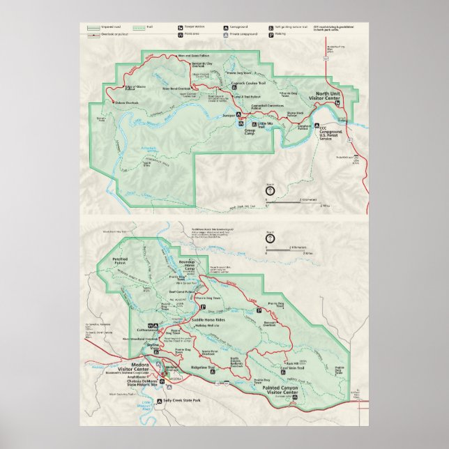 Affiches Le Parc national de Theodore Roosevelt (Devant)