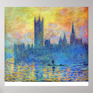 Affiches Le Parlement de Londres en hiver par Claude Monet