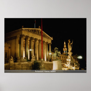 Affiches Le Parlement, étape actuelle de Vienne, Autriche 