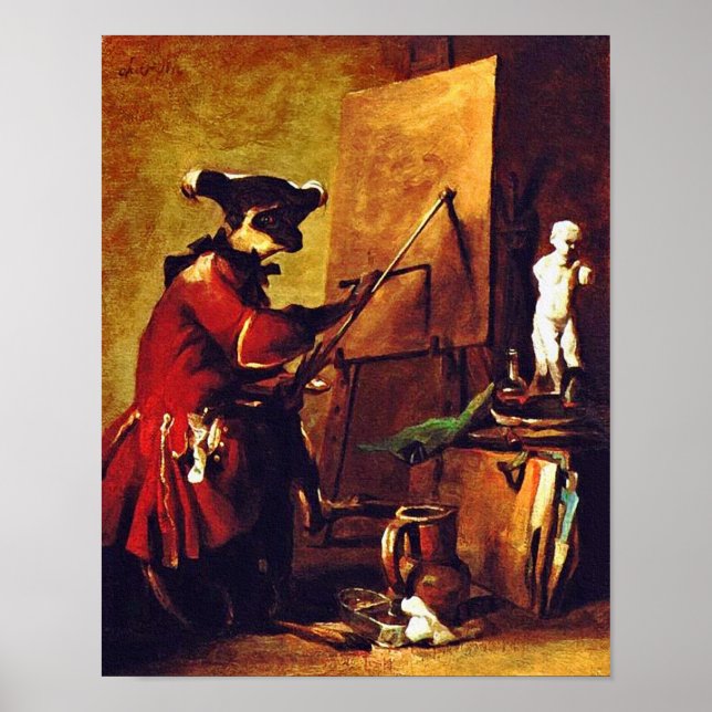Affiches Le peintre singe (Devant)