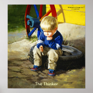 Affiches Le penseur (sans bordure)