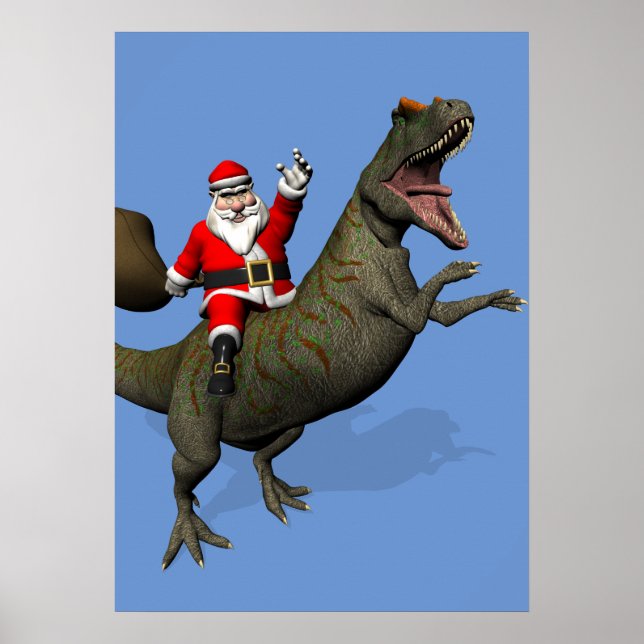 Affiches Le Père Noël À L'Allosaurus (Devant)