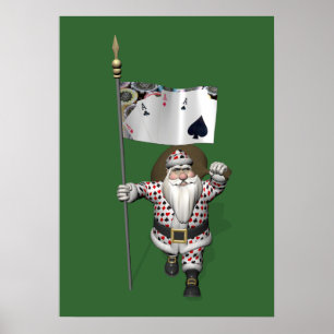 Affiches Le Père Noël Aime Jouer Au Poker