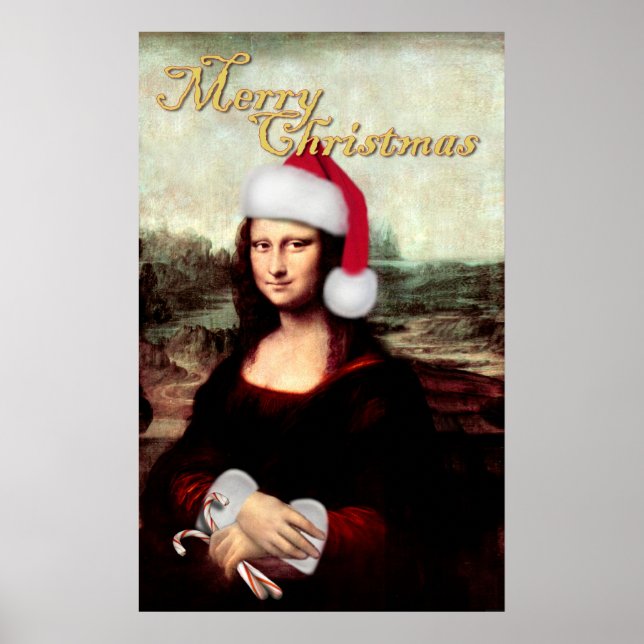 Affiches Le Père Noël de Mona Lisa (Devant)