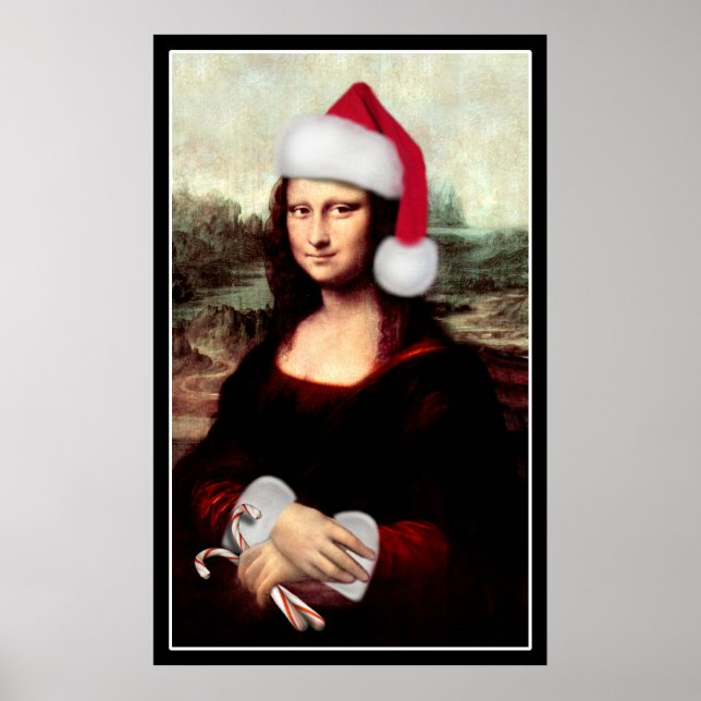 Affiches Le Père Noël de Mona Lisa (Devant)