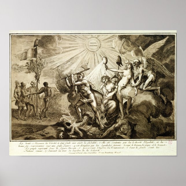 Affiches Le Père Time découvre le piétinement de la vérité (Devant)