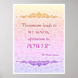 Affiches Le pessimisme conduit à la faiblesse - Citation po