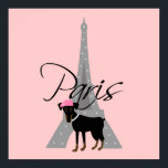 Affiches Le petit chien à Paris<br><div class="desc">Le petit chien à Paris Whimsical Min Pin Eiffel Tower Poster Imprimer</div>