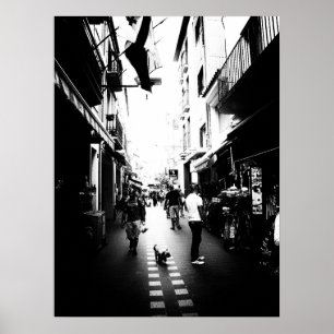 Affiches Le petit chien dans la rue