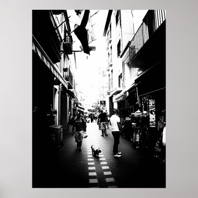 Affiches Le petit chien dans la rue (Devant)