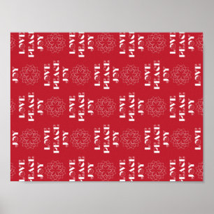 Affiches Le Petit Rouge et Blanc, Peace, Joy