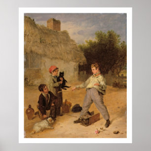 Affiches Le piège de rat (huile sur le panneau)