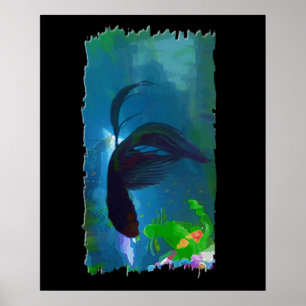 Affiches Le poisson combattant siamois