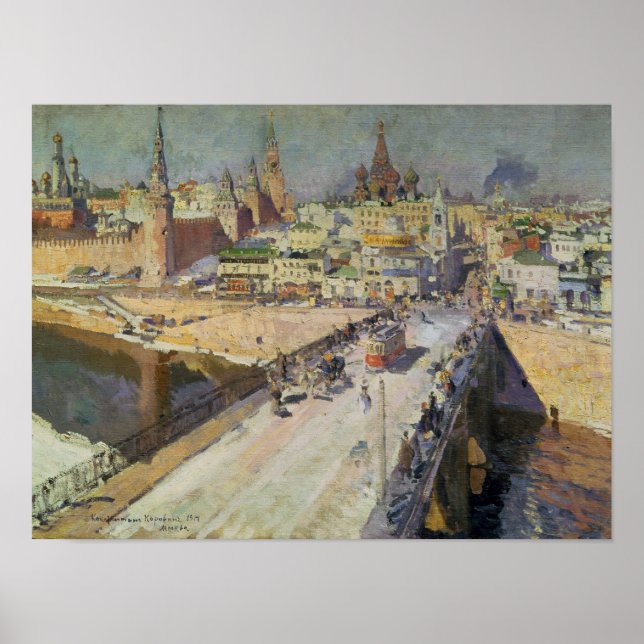 Affiches Le pont de la rivière Moskva, 1914 (Devant)