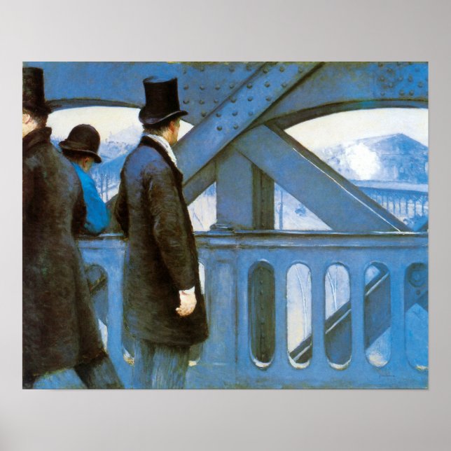 Affiches Le Pont de l'Europe par Gustave Caillebotte (Devant)