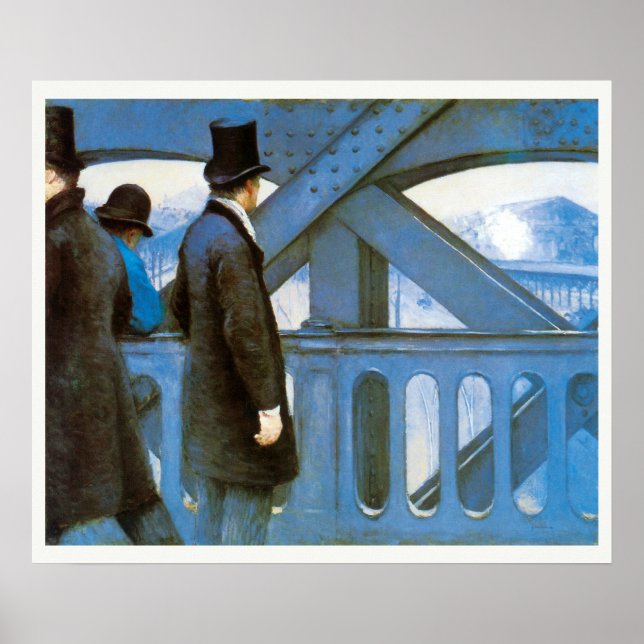 Affiches Le Pont de l'Europe par Gustave Caillebotte (Devant)