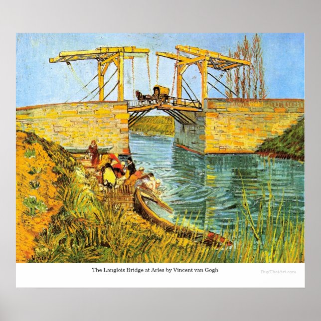 Affiches Le pont des Langlois à Arles par Vincent van Gogh (Devant)
