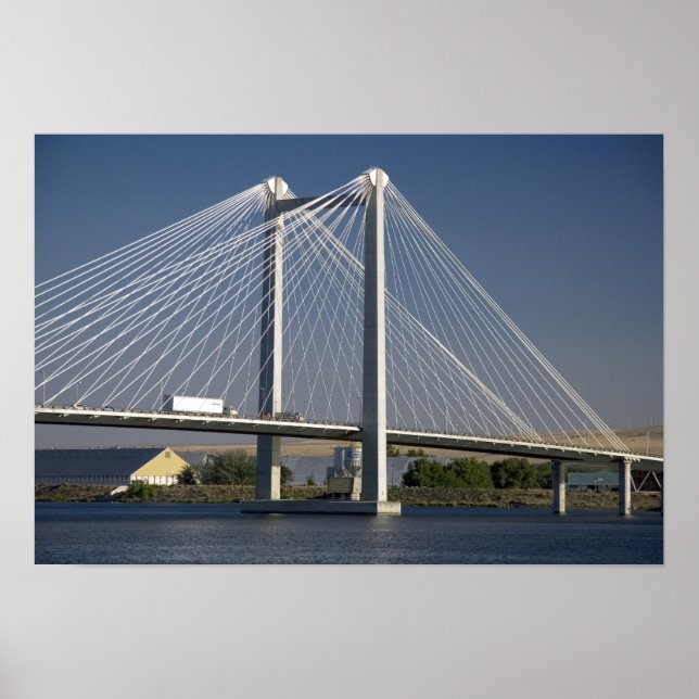 Affiches Le pont Ed Hendler enjambe le fleuve Columbia (Devant)