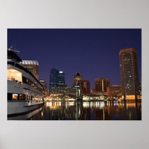 Affiches Le port intérieur la nuit