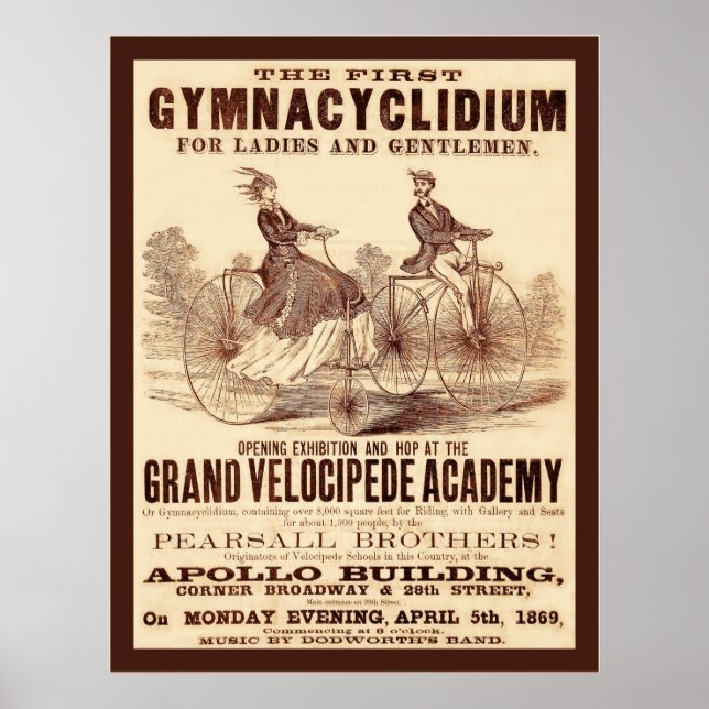 Affiches Le premier gymnacyclidium (1869) (Devant)