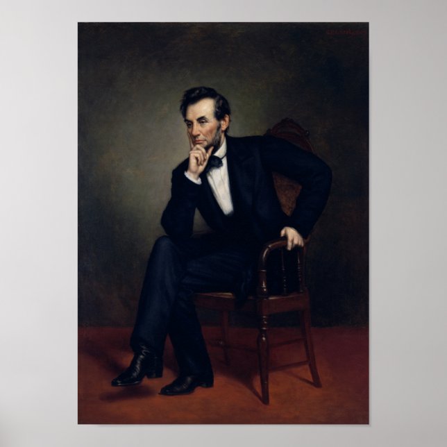 Affiches Le Président Abraham Lincoln Peinture (Devant)