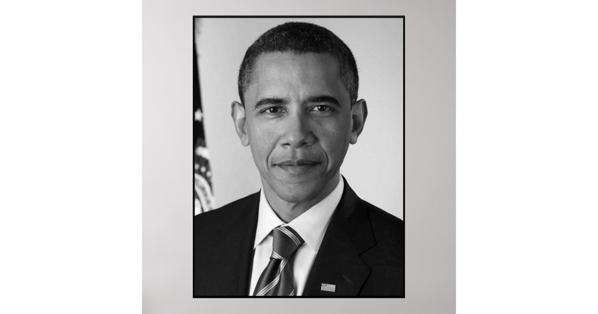 affiches-le-pr-sident-barack-obama-noir-et-blanc-zazzle-fr