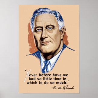 Affiches Le président Franklin Roosevelt et Citation — 2ÈME