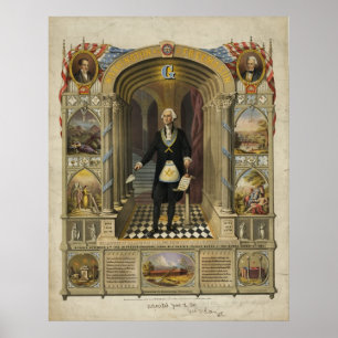 Affiches Le président George Washington comme franc-maçon