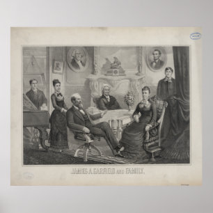 Affiches LE PRÉSIDENT JAMES ABRAM GARFIELD et sa famille