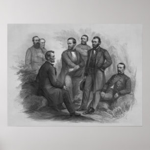 Affiches Le président Lincoln et ses commandants