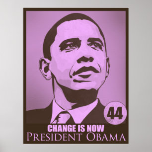 Affiches Le président Obama, le changement est maintenant r