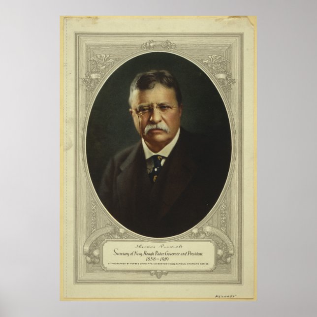 Affiches Le président Theodore Roosevelt par Forbes Lithogr (Devant)
