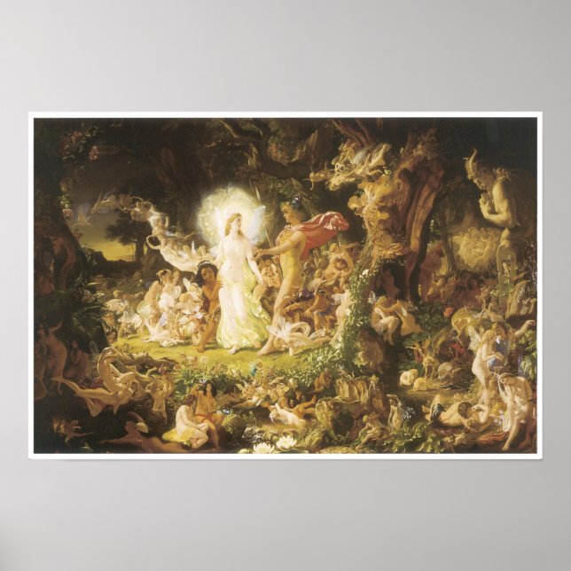 Affiches Le Qurel d'Oberon et de Titania, 1849 (Devant)