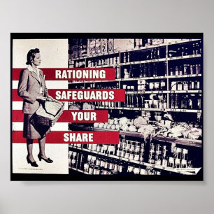 Affiches Le rationnement sauvegarde votre part