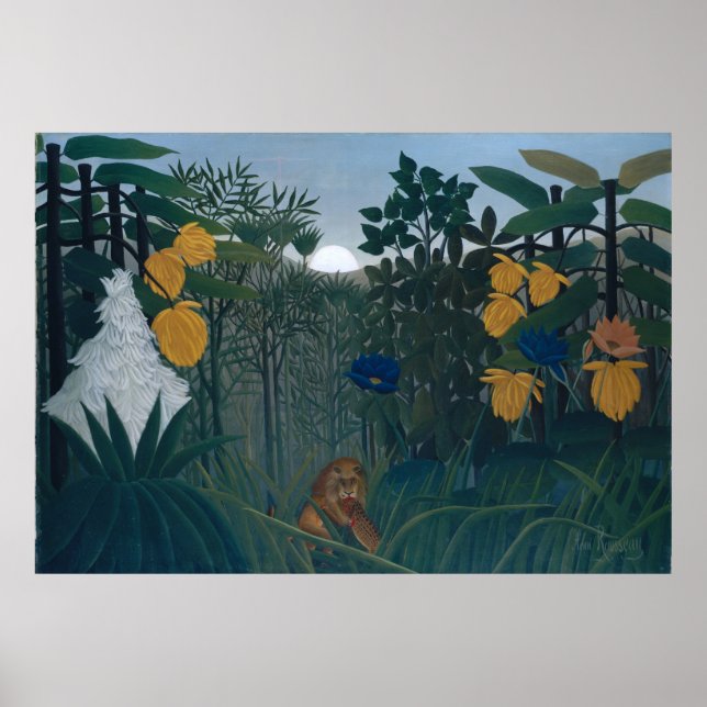 Affiches Le Redressement du Lion - Henri Rousseau (Devant)