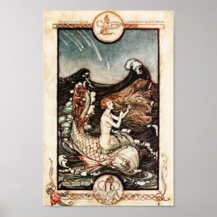 Affiches Le rêve de la nuit d'été Mermaids Arthur Rackham