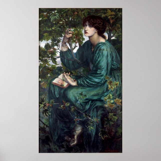 Affiches Le rêve du jour par Dante Gabriel Rossetti (Devant)