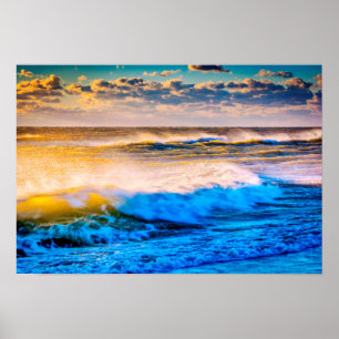 Affiches Le rivage pittoresque au lever du soleil