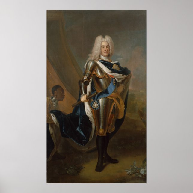 Affiches Le roi Auguste II de Pologne, avant 1730 (Devant)