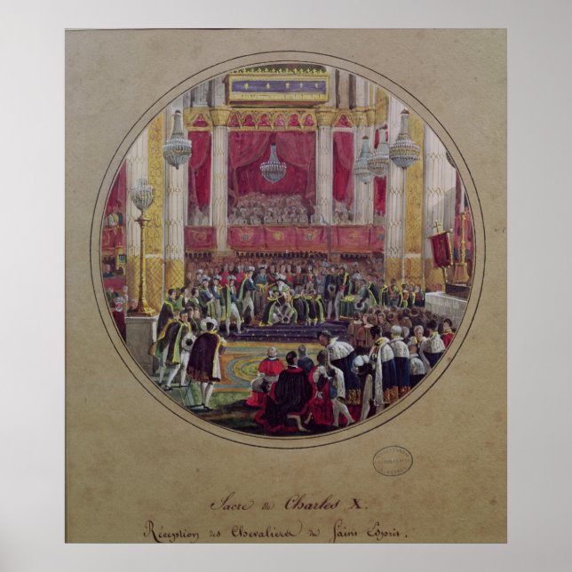 Affiches Le roi Charles X reçoit les Chevaliers (Devant)