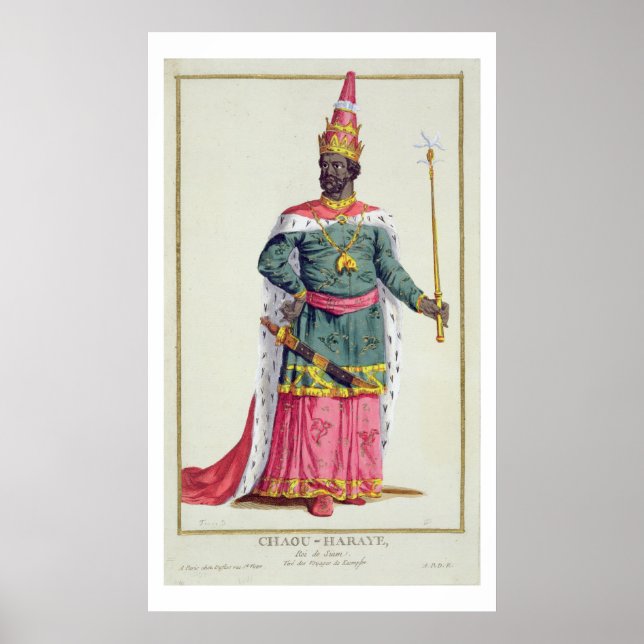 Affiches Le roi Chau-Haraye de Siam de 'Receuil des Estampe (Devant)