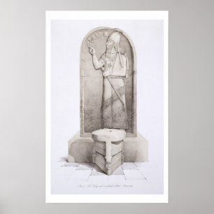 Affiches Le roi et l'autel sacrificatoire, Nimrud, plaquent