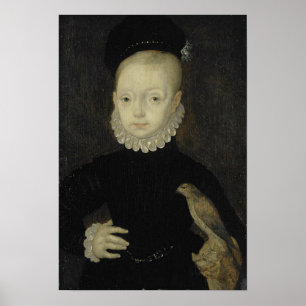 Affiches Le roi James VI avec le faucon des moineaux - 1574