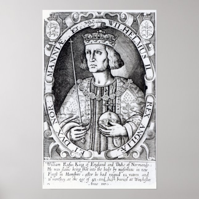 Affiches Le roi William II d'Angleterre, 1618 (Devant)