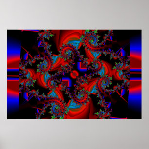 Affiches Le rouge bleu et le vert luttent