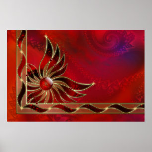 Affiches Le rouge comme la flamme