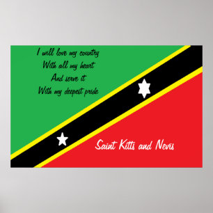 Affiches Le saint kitts et Niévès a encadré des copies