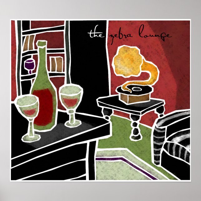 Affiches Le salon Zebra (Devant)